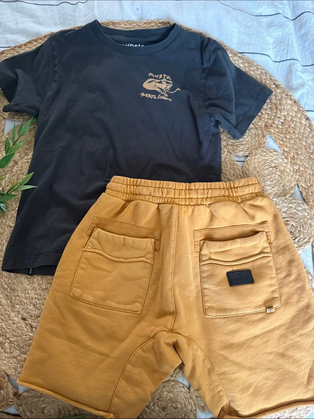 Munster Boy 8 Short Best Mates Washed Dijon Tee and Short Set.
